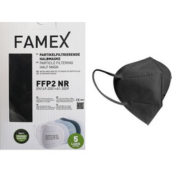 Famex FFP2 NR Particle Filtering Half Mask Μαύρη 10τμχ