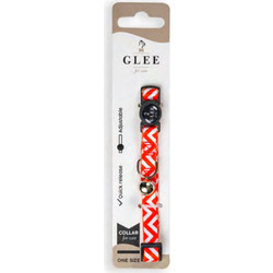 Glee Περιλαίμιο Ιμάντας με πλαστικό κουμπωμα Red Zig
