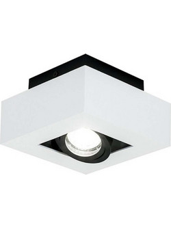Φωτιστικό Οροφής Σποτ 123LED Τετράγωνο GU10 White/Black