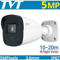 TVT TD-7451AS2 3.6mm IP Κάμερα Ασφαλείας 5MP Full HD Αδιάβροχη Νυκτός