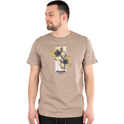 Graphic Print T-Shirt DOUBLE TS-026 ανοιχτό Καφέ