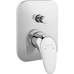 Μίκτης Μπαταρίας Ντους 2 Εξόδων One BFO7P Chrome Ferro Ορείχαλκος