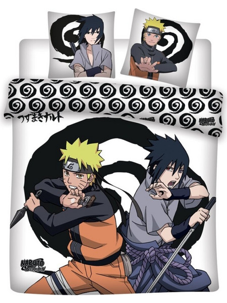 NARUTO - Naruto & Sasuke - Duvet Cover 240X220 - '100% microfiber'