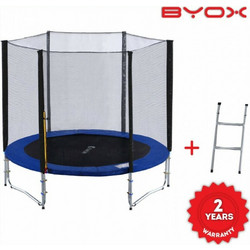 Byox Inner Net 8Ft Παιδικό Τραμπολίνο Εξωτερικού Χώρου με Σκάλα & Δίχτυ 244cm