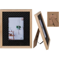 Κορνίζα Versa Black Rattan Optic 1.7x18x24cm για φωτογραφίες 10x15cm