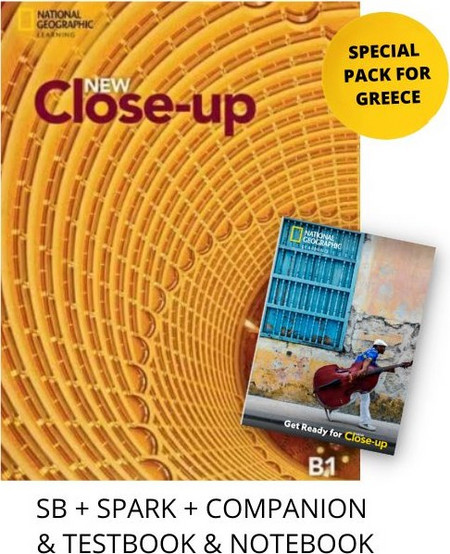 NEW CLOSE-UP B1 SPECIAL PACK FOR GREECE (SB + SPARK + COMPANION & TESTBOOK & NOTEBOOK)