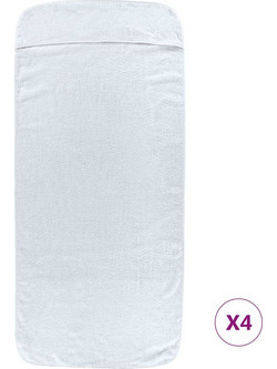 vidaXL Πετσέτα Θαλάσσης Λευκή 60x135cm 3157050 4τμχ
