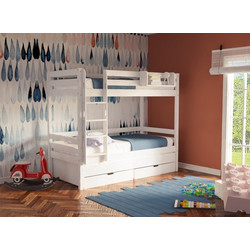 MaisonPlus Terra Παιδικό Κρεβάτι Κουκέτα Λευκό