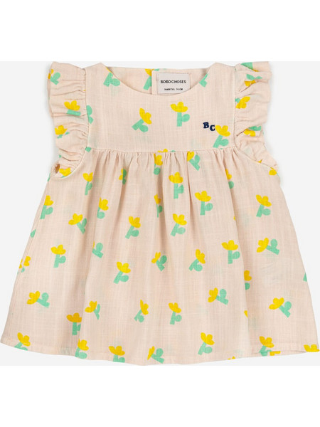 Bobo Choses Φόρεμα Ruffle Sea Flower Allover