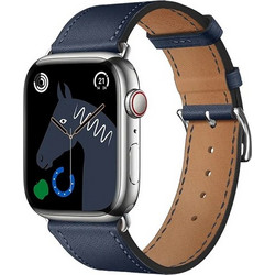 Hoco WA17 Elegant Λουράκι Δερμάτινο Blue (Apple Watch 42 / 44 / 45mm)