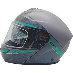 Faseed 917 Matt Grey / Blue Κράνος Μηχανής Full Face