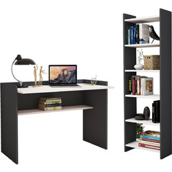 FreeBox Σετ Γραφείο Ξύλινο με Βιβλιοθήκη 118x58x80cm FB911774.13