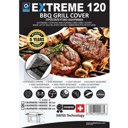 Quality Κάλυμμα Αδιάβροχο BBQ Grill Cover Extreme Ψησταριάς 160x65x95cm Ασημί