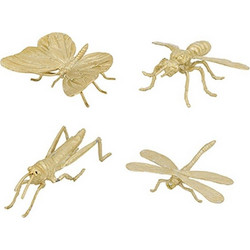 Artekko Insects Χρυσά Διακοσμητικά Έντομα από Κράμα (8.9x10.9x5.1)cm 4pcs 82205-DS