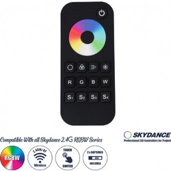 GloboStar 71548 RT4 SKYDANCE Ασύρματο Χειριστήριο Αφής RF 2.4Ghz 1 Group για όλα τα RGB/RGBW SKYDANCE Controller DC 3V 2 x AAA - IP20 Μαύρο Μ12.2 x Π5.3 x Υ1.7cm - 5 Years Warranty