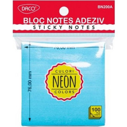 Αυτοκόλλητα χαρτάκια DACO STICKY NOTES 76 x 76 mm 100 φύλλα Μπλε