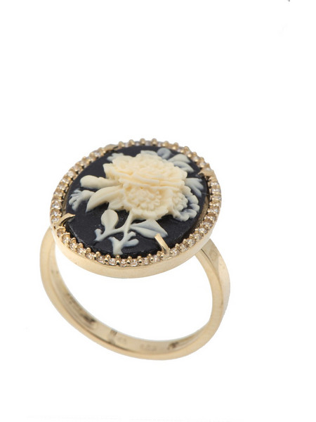 Cameo Γυναικείο Δαχτυλίδι από Χρυσό 14K 086753