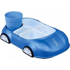 Chic Mic Bioloco Σετ Φαγητού Car Blue Lightning 2τμχ