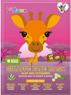Montagne Jeunesse 7th Heaven Food Born Free Giraffe Aloe & Cucumber Sheet Μάσκα Προσώπου για Ενυδάτωση με Αλόη & Αγγούρι 1τμχ