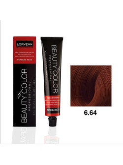 Lorvenn Beauty Color 6.64 Κόκκινο Χάλκινο Μόνιμη Βαφή Μαλλιών 70ml