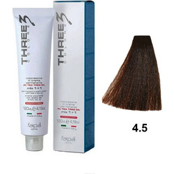 Faipa Three Color 4.5 Καστανό Ακαζού Μόνιμη Βαφή Μαλλιών 120ml