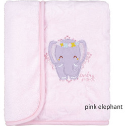 Kipper Flamingo Elephant Κουβέρτα Αγκαλιάς Βελουτέ 80x100 Ροζ
