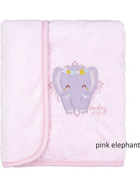 Kipper Flamingo Elephant Κουβέρτα Αγκαλιάς Βελουτέ 80x100 Ροζ