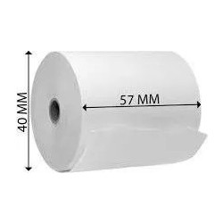 Θερμική Χαρτοταινία, Ρολό Ταμειακής 57x40mm με Μήκος 15m 48gr/m