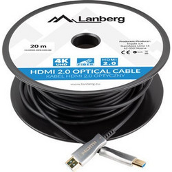 Lanberg Καλώδιο HDMI 2.0 HDMI Male to HDMI Male 20m Black CA-HDMI-20FB-0200-BK