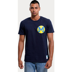 Mitchell & Ness Ncaa Large Left Chest Logo Tee Ανδρικό Αθλητικό T-Shirt Navy Μπλε BMTRINTL1080-UMINAVY