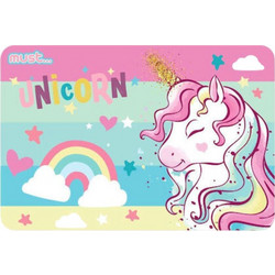 Παιδικό Σουπλά Πλαστικό Must Unicorn 29x43cm Πολύχρωμο 585179
