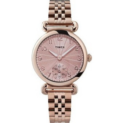 Timex 23 Γυναικείο Ρολόι με Ροζ Χρυσό Μεταλλικό Μπρασελέ TW2T88500