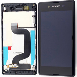 SONY Xperia E3 - LCD - Complete front + Touch Black Original