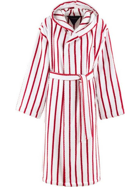 Tommy Hilfiger Cape Cod Μπουρνούζι με Κουκούλα 500gsm Κόκκινο