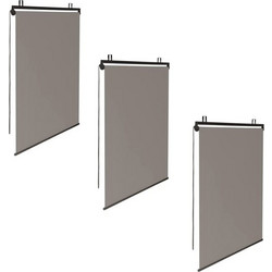 Σετ Ρόλερ Ολικής Συσκότισης Blackout 120 x 225 cm 3 τμχ Χρώματος Taupe Inkazen 30060163