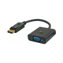 Savio CL-90 video cable adapter 0.2 m DisplayPort VGA (D-Sub) Black