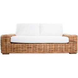 Soulworks Cirebon Διθέσιος Καναπές Εξωτερικού Χώρου Rattan Καφέ 190x80x70cm 0100051