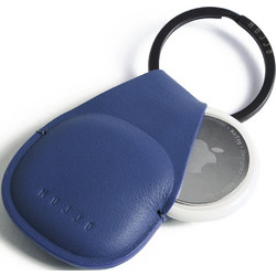 Mujjo Canopy KeyChain Leather Case AirTag Blue