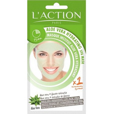 L'Action Paris Aloe Vera Hydrating Face Spa Κρεμώδης Μάσκα Προσώπου για Ενυδάτωση με Αλόη 1τμχ