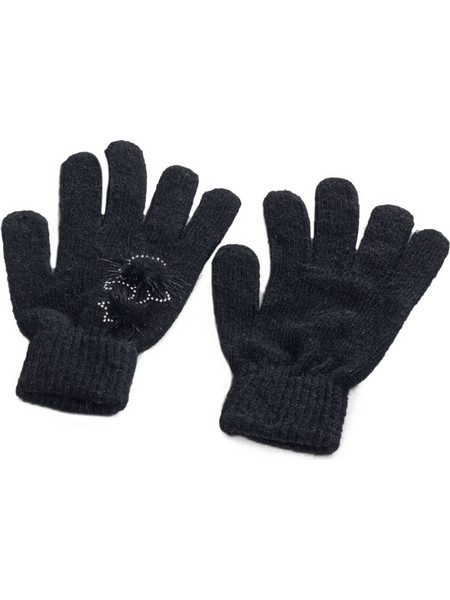Γυναικεία Πλεκτά Γάντια μαύρο με σχέδιο