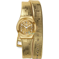 Swatch Dance Floor Γυναικείο Ρολόι με Χρυσό Μεταλλικό Μπρασελέ YSG135