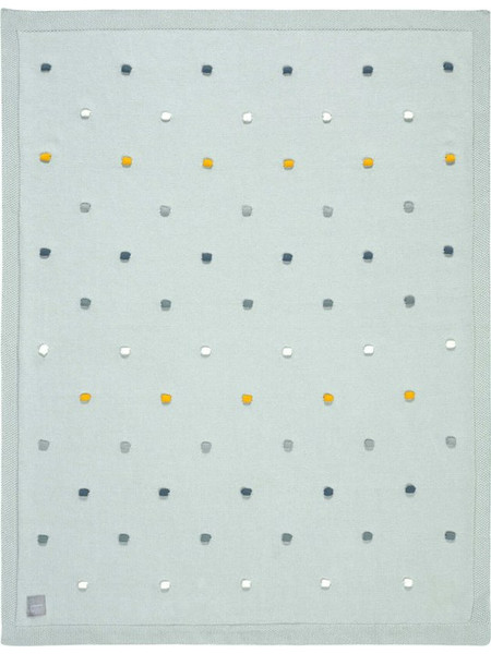Laessig Κουβέρτα Αγκαλιάς Πλεκτή Dots Light Mint 80x100cm