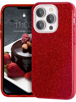 Θήκη iPhone 13 Pro Max Forcell Glitter Shine Cover Hard Case -Κόκκινο