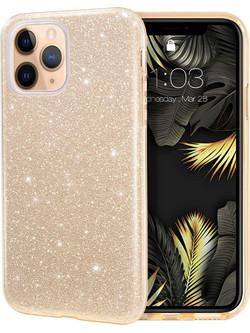 Θήκη iPhone 12 Pro Max Forcell Glitter Shine Cover Hard Case -Χρυσό