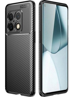 Ancus AutoFocus Carbon Fiber Back Cover Σιλικόνης Μαύρο (OnePlus 10 Pro)