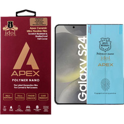 IDOL 1991 APEX POLYMER NANOTECH FILM SAMSUNG S24 5G S921 6.2in FINGER UNLOCK FULL COVER WITH INSTALLATION KIT