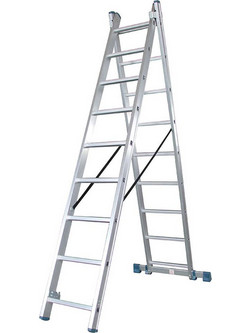 Bormann Pro Διπλή Σκάλα Αλουμινίου 2x11 Σκαλοπάτια BHL5140