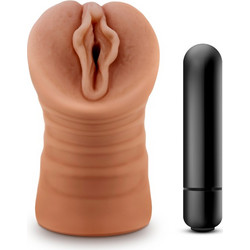 Blush M for Men Sofia Vibrating Pocket Pussy Αυνανιστήρι με Δόνηση Mocha