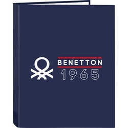 Φάκελος δακτυλίου Benetton Varsity Ναυτικό Μπλε A4 26.5 x 33 x 4 cm