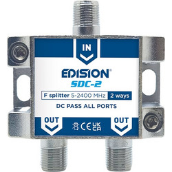 2-way splitter TV/SAT επιγείου και δορυφορικού σήματος τύπου F 5-2400MHZ SDC-2 EDISION